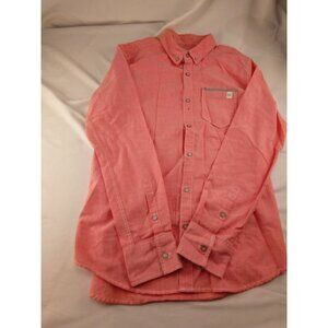 Mena Depart West Orange Button Up Shirt Size S Small